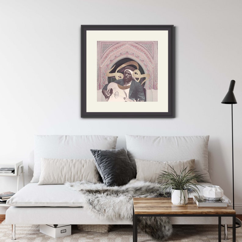 Oud Wall Art Vintage Wall Art,Arabic Celebrity Art Arabic Singer Print Musician Portrait Print