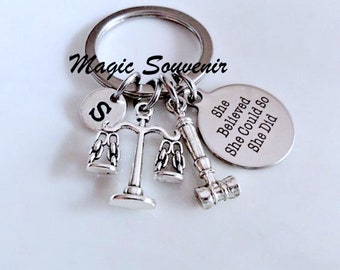 Personalized Attorney Keychain Scales of Justice Lawyer Gift - Etsy