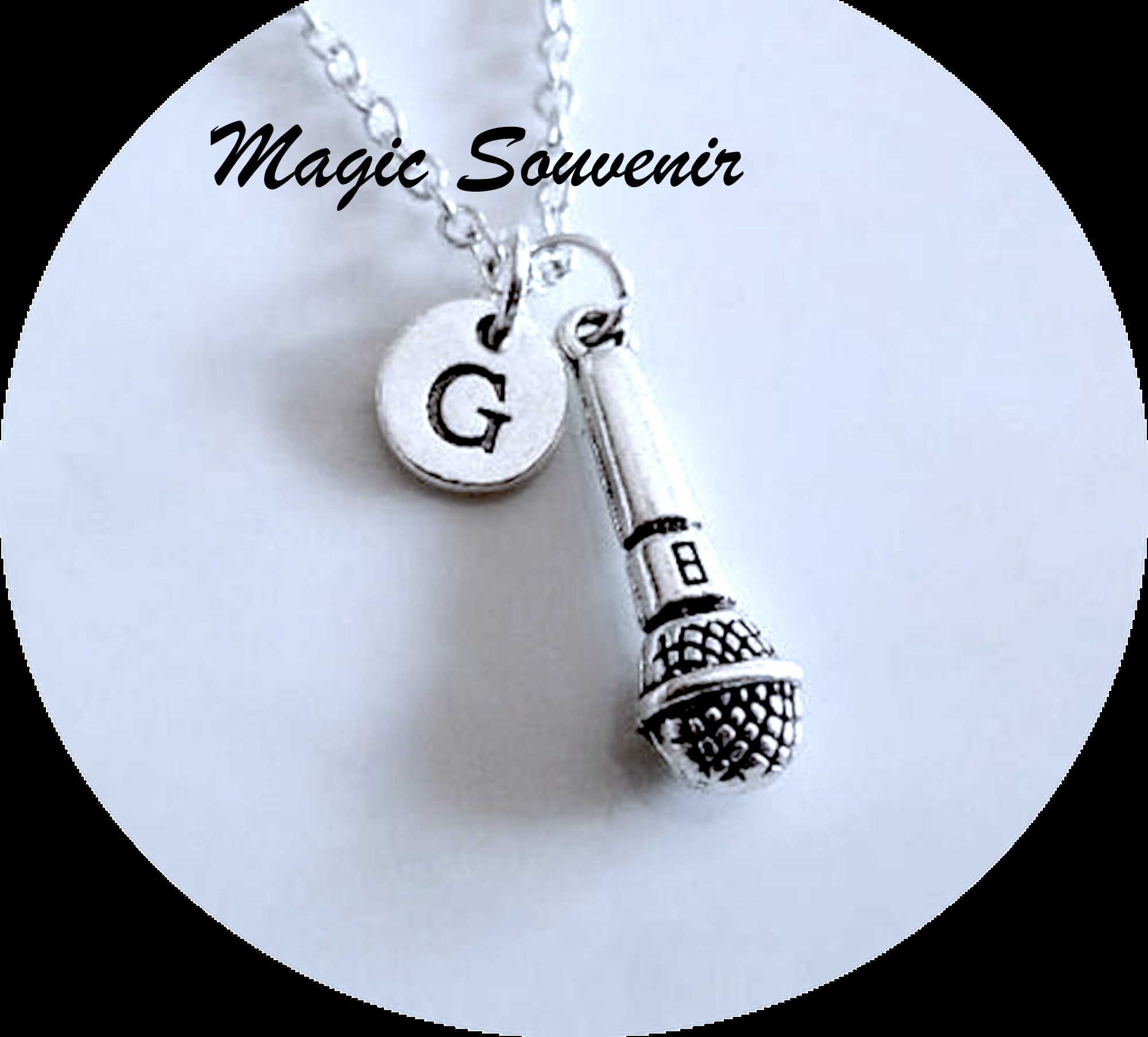 Microphone Necklace Gift for Singer Singer Necklace Etsy