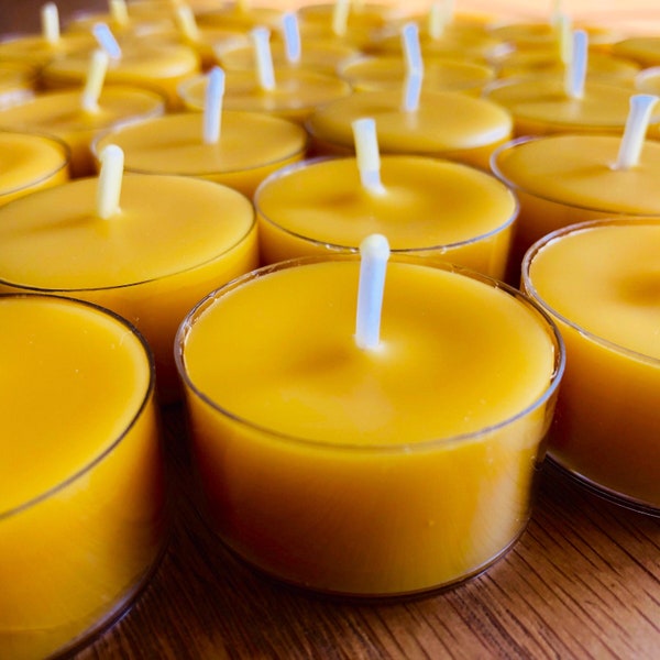 100% Pure Beeswax Tea lights