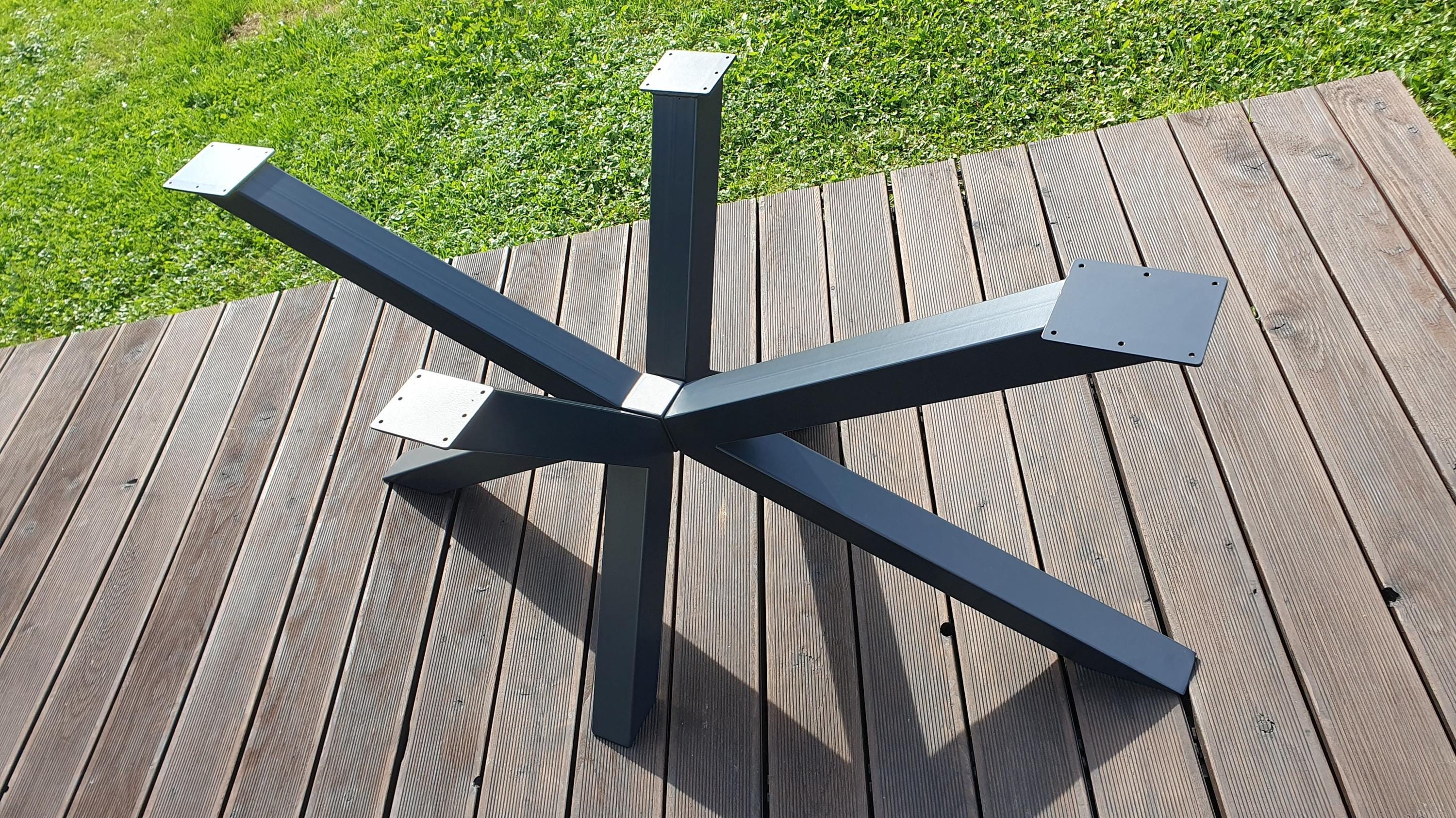 Pied de table spider étoile tube de 100x50mm