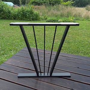 Sturdy and Stylish: Set of 2 Industrial Metal Legs for Tables and Desks, Dining table legs,  N184