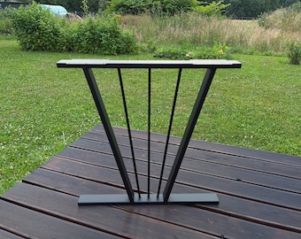 Industrielle Metall Tischbeine: 2er Set Stahl Schreibtischbeine, N184