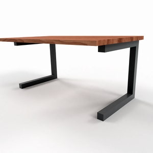 Modern Metal Table Legs - C-Shaped Design - Available in Multiple RAL Colors | N129