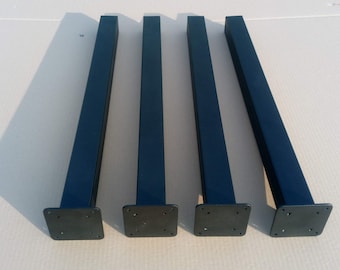 Patas de metal para muebles: Patas de soporte cuadradas de acero, juego de 4, N126