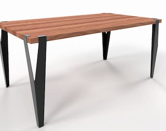 Metal Dining Table Legs: Industrial Style, Powder Coated Steel, Tischbeine, N145