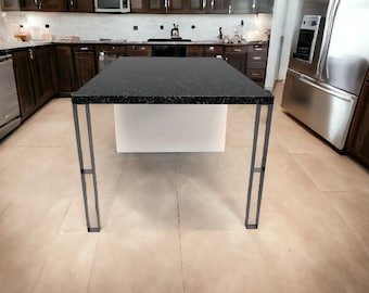 Trapezoid Countertop Table Legs: Powder Coated Steel, 36 inches Height, N205