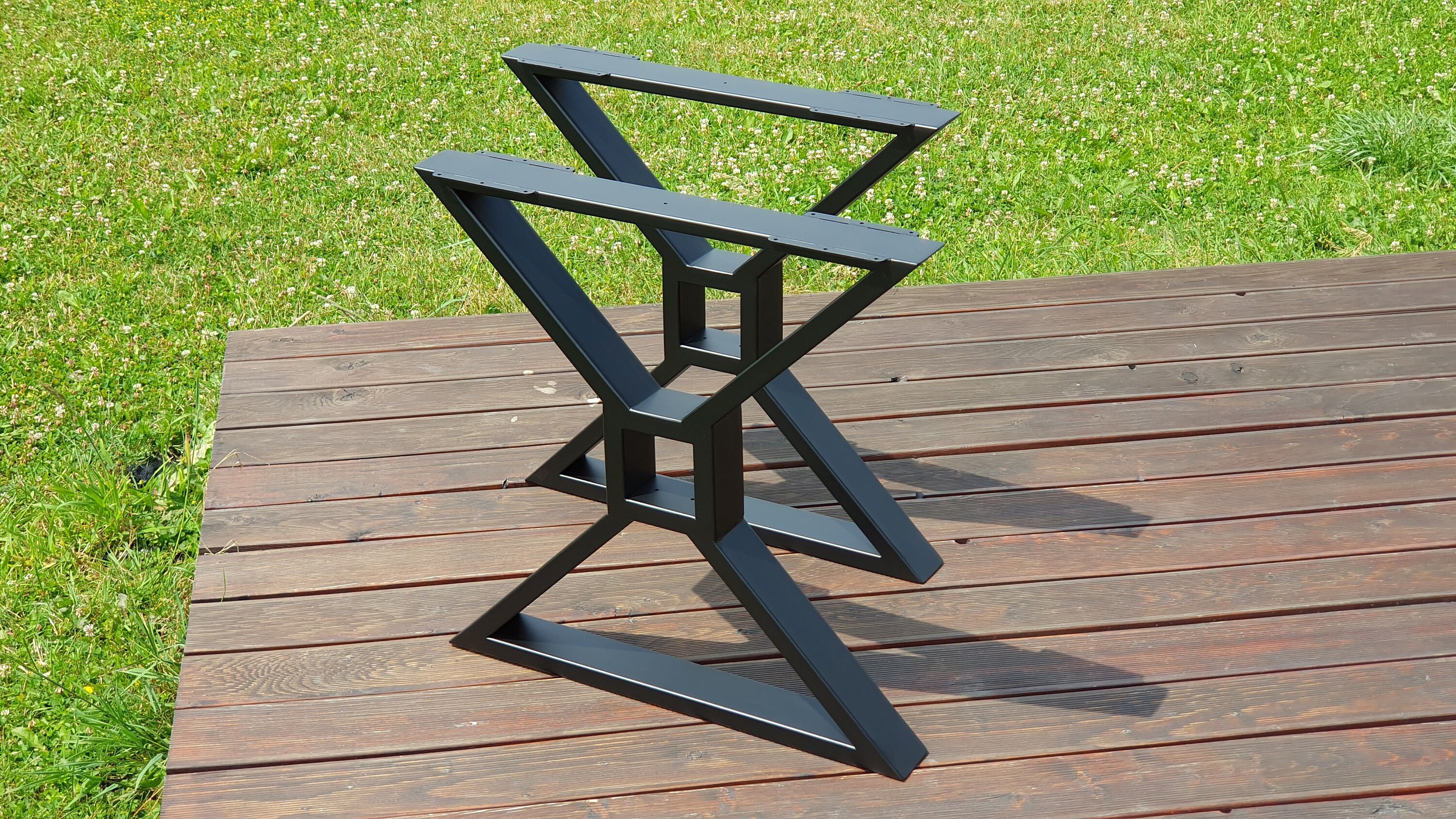 Farmhouse Table Legs X beam Metal Table Legs Dining Table Base