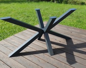Metal Spider Table Base: Powder Coated Dining Table Support, F62
