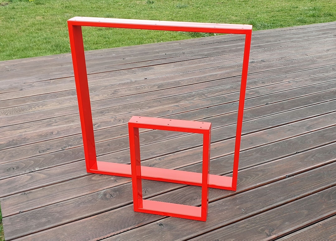 Metal Square Table Legs, Modern Steel Box Legs for Tables or Benches ...