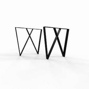 Modern W-Shape Metal Table Legs – Strong and Sturdy | Custom RAL Colors Available, N198