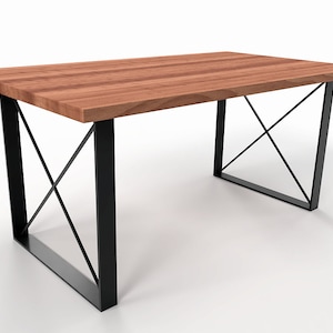 X-Shaped Square Table Legs, Industrial Table Legs, Dining Table Base, N141