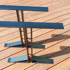 I-Shaped Metal Table Legs for Custom Builds, Set of 2, Dining table legs,  N242