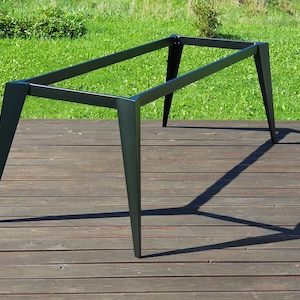 Table Frame. Metal Table Base, Iron Table Legs, Epoxy Dining Table Base, Glass Top Base, Handmade Furniture, Glass Table Base, F71