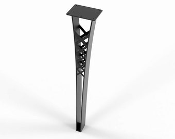 Moderne Metall Tischbeine: DIY Stahl Tischfuß (71 cm), N245