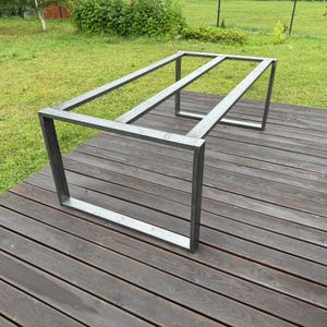Handmade Ultra Wide Metal Table Base: Industrial Dining Table Frame, F1C