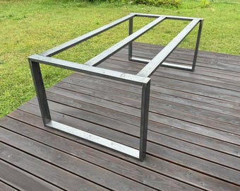 Handmade Ultra Wide Metal Table Base: Industrial Dining Table Frame, F1C