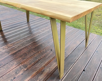 Golden Hairpin Table Legs: Powder Coated Steel, Set of 4, N136