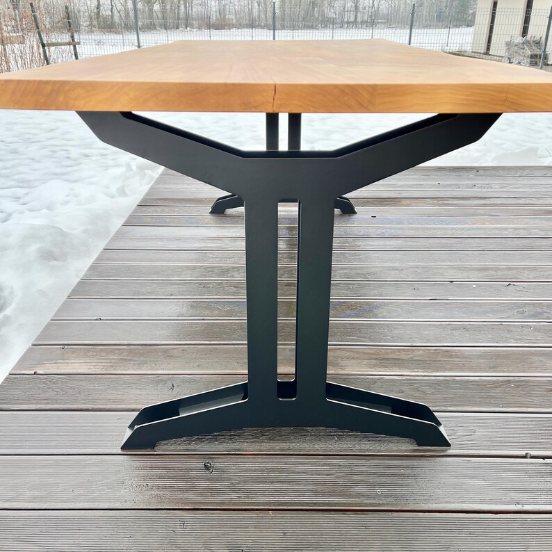 Handcrafted Metal Table Base: Modern Industrial Design, Customizable ...
