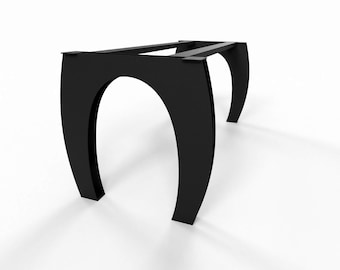 Modern Metal Table Base: Industrial Designer Steel, Customizable, F24