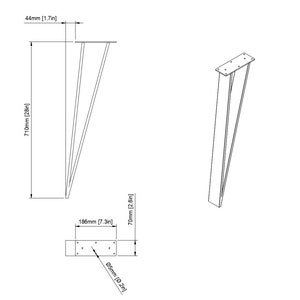Hairpin Table Legs: Powder Coated Steel, Tischbeine, N136 image 8