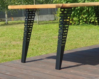 Industrielle Stahl Tischbeine (4er Set) - Designer Metall Möbel, B24