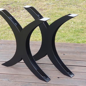 Architectural Metal Table Legs – Limited Edition Designer Series, Unique Pattern Table Legs, Durable Metal Base, Artistic Table Base, N29