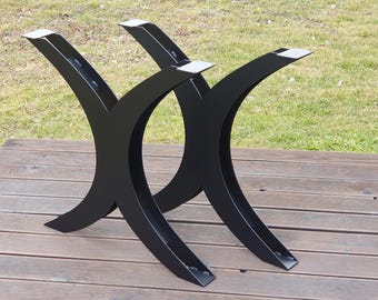 Patas de mesa de acero en forma de X: Serie de diseño moderno, 71 cm de altura, N29