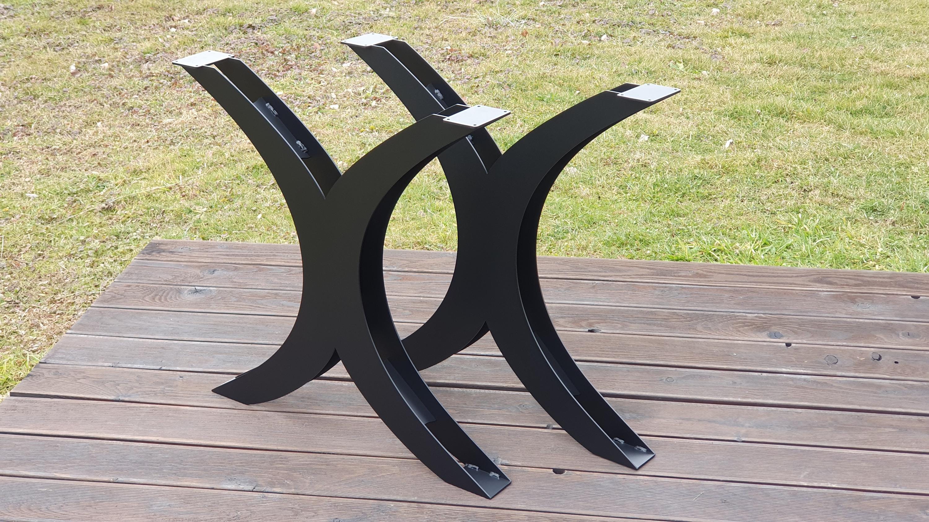 X-shape Steel Table Legs: Modern Designer Series, 28 Inches