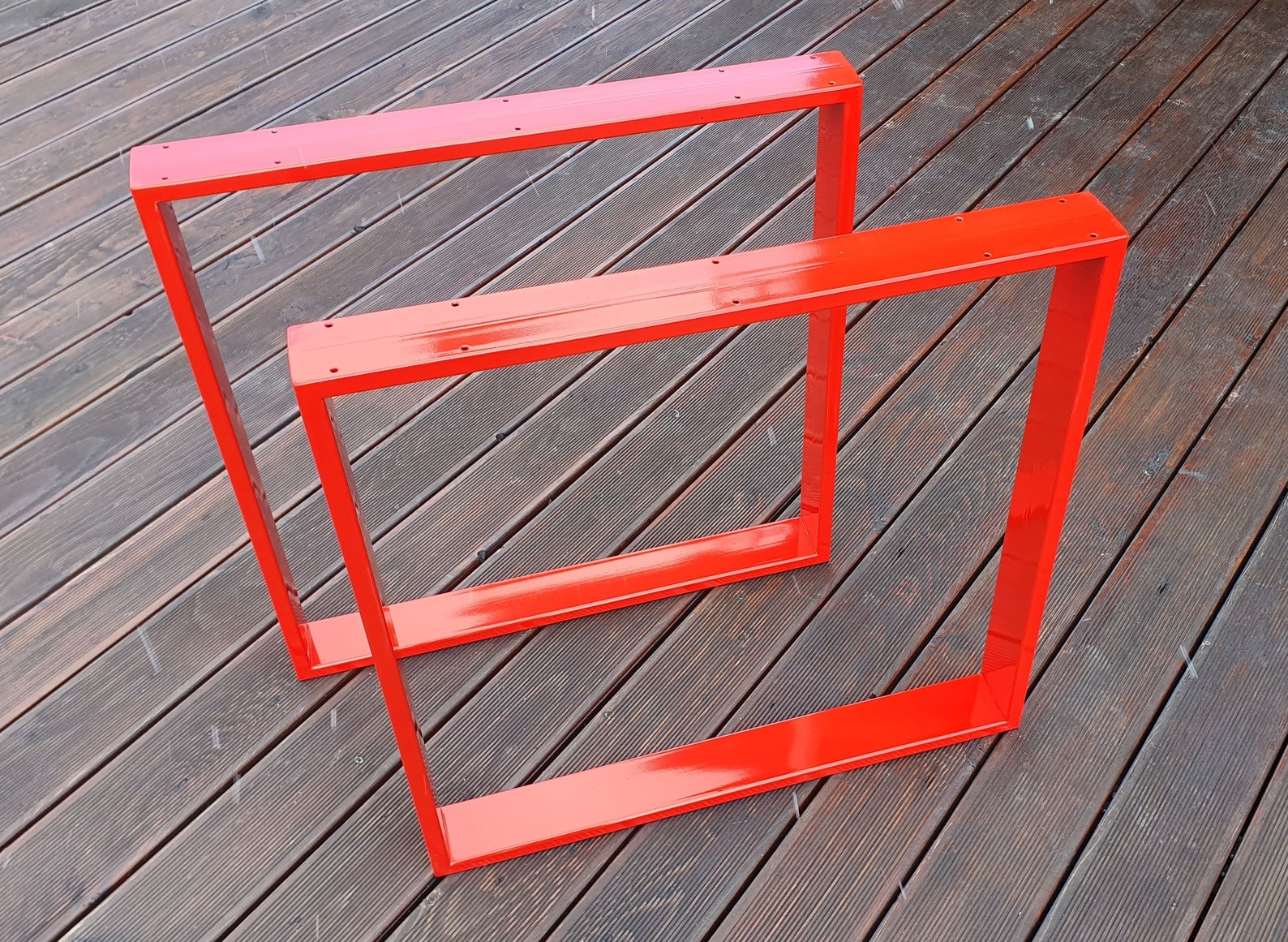 Metal Square Table Legs, Modern Steel Box Legs for Tables or Benches ...