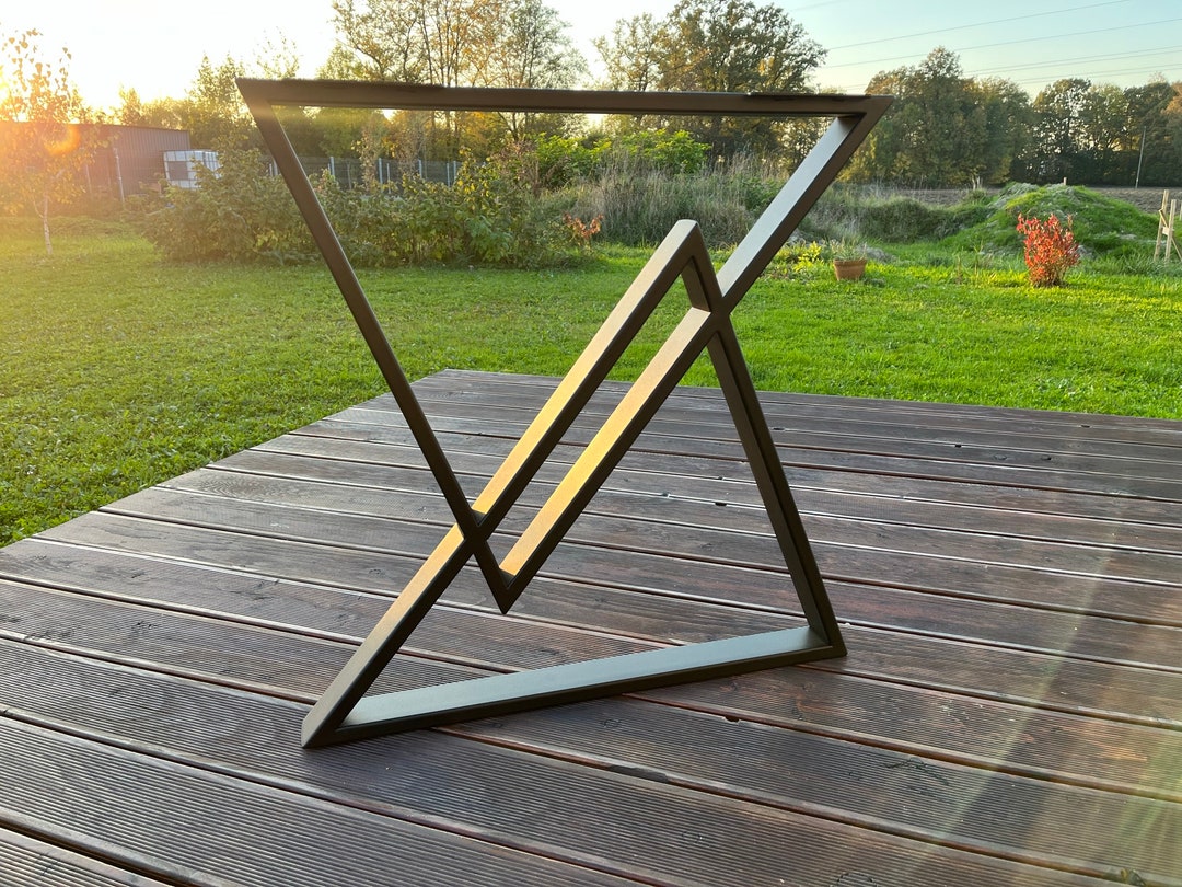 テーブル土台 Z-shaped Metal Table Legs: Industrial Dining Table Base, N216 - Etsy