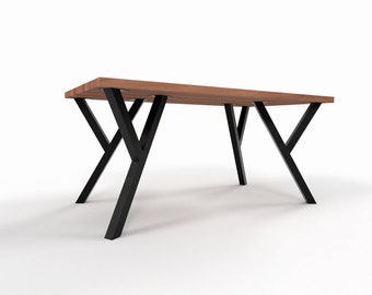 Set of 4 Y-Shape Industrial Metal Table Legs, Handmade Dining Table Base, N223