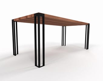 Moderne Metalltischbeine, quadratischer Rahmen Stahlbeine für Esstisch, industrielle Loft-Möbelbasis, handgefertigte benutzerdefinierte Größe, N13