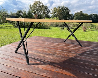 Gekreuzte Metalltischbeine, X-förmige Stahlbeine für Holztischplatten, moderner Industriestil, N140