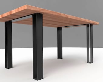 Ensemble de 2 pieds de table en métal, pieds de table de cuisine, pieds de table à manger, pieds de table industriels, pied de table, N122 double