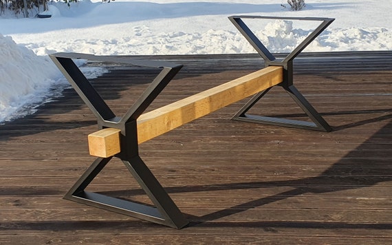 DIY Outdoor Slat Table & Bench Leg – Semi Exact