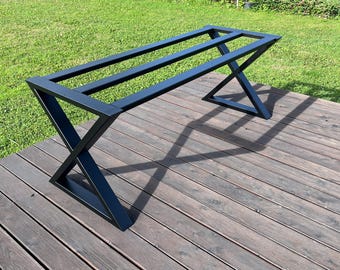 X-förmige Hochleistungsmetall-Tischfuß: Holz, Granit, Quarz, Glasplatte, F11