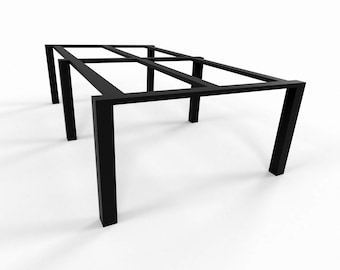 Handgemaakte ultrabrede en lange stalen tafelbasis: zwaar industrieel ontwerp, sterk en stevig tafelframe, F4CLF