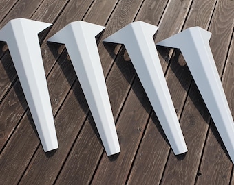 Industrie Stahl Tischbeine: 4er Set, Pulverbeschichtet, N56