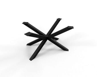 Metal Spider Table Base: Industrial Dining Table Pedestal, F61
