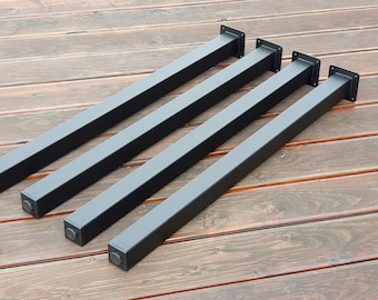 Metal Table Legs, Adjustable foot, Single Table Legs, Square Tubing Metal Legs, Furniture Legs,  Coffee Table Legs, N126s