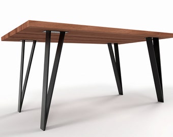 Patas de mesa de horquilla: acero negro mate, juego de 4, listas para enviar, N136