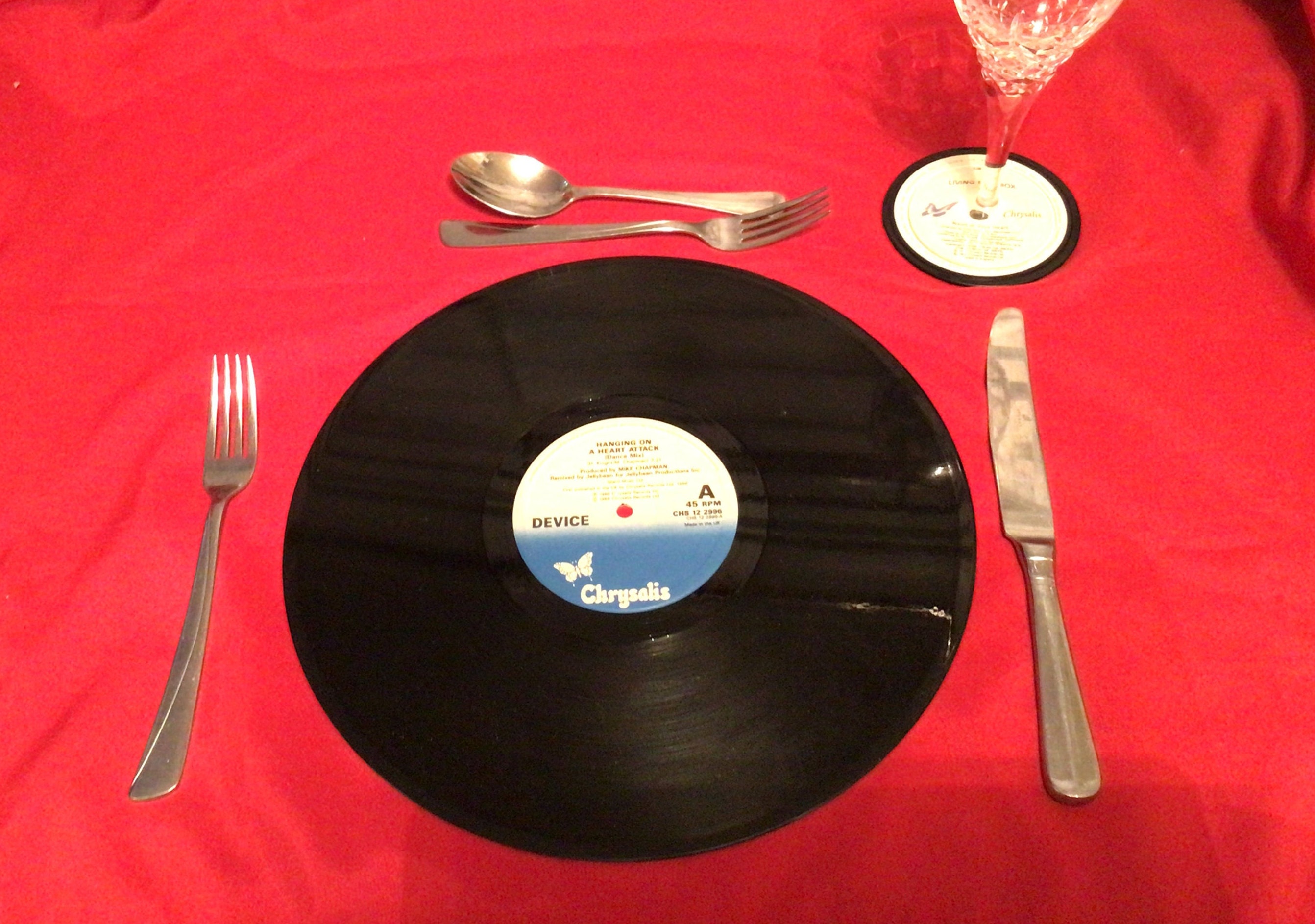 Six hand crafted original retro vinyl record placemats Etsy