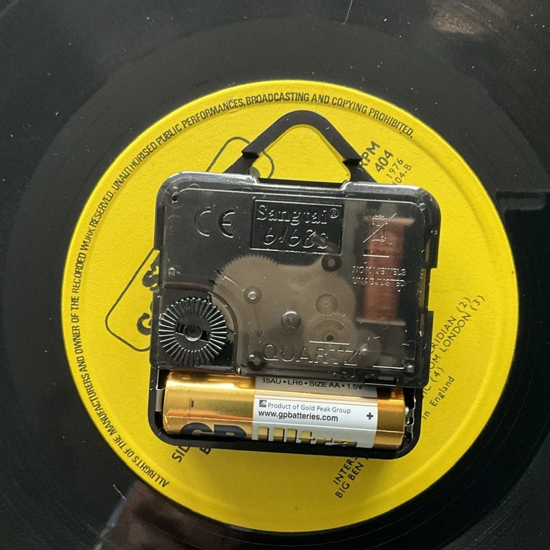 Vinyl Record Novelty Wall Clock, Hand Crafted From an Original 12vinyl