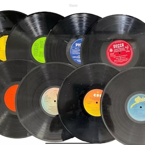 Vinyl Record Placemats: Retro Music Decor, Set of 8