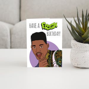 Anniversaire prince frais | carte d'anniversaire Will Smith | Anniversaire de Bel Air | carte d'anniversaire | Carte d'anniversaire A5 | de célébration | carte d'anniversaire |