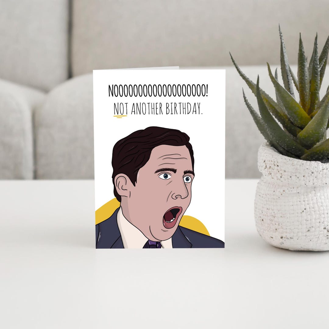 Michael Scott Card, the Office Card, Birthday Card A5, Illustrated ...