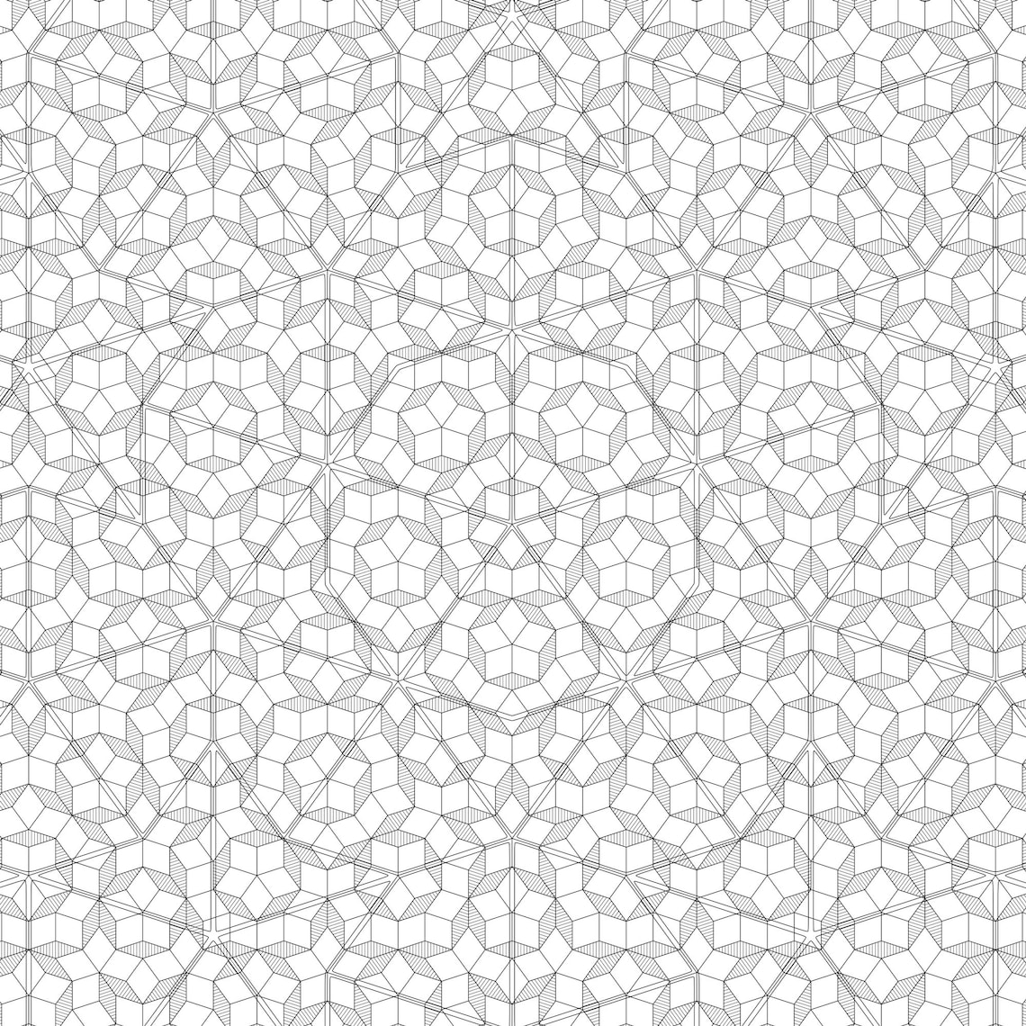 Penrose Tessellation Art Print, Algorithmic Geometry on Matte Paper - Etsy