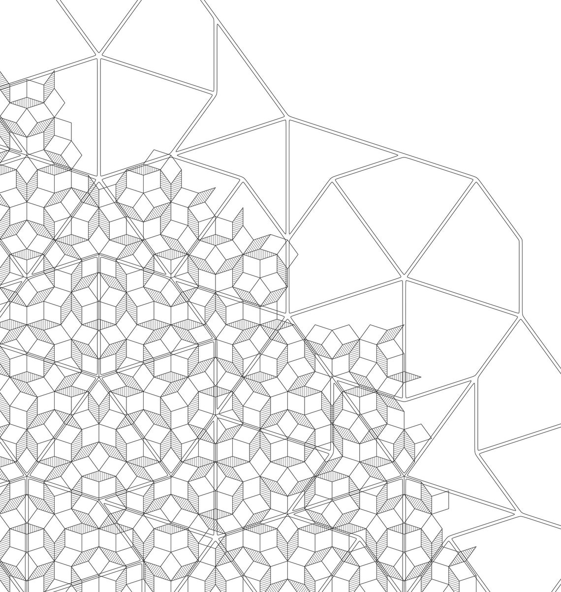 Penrose Tessellation Art Print, Algorithmic Geometry on Matte Paper - Etsy