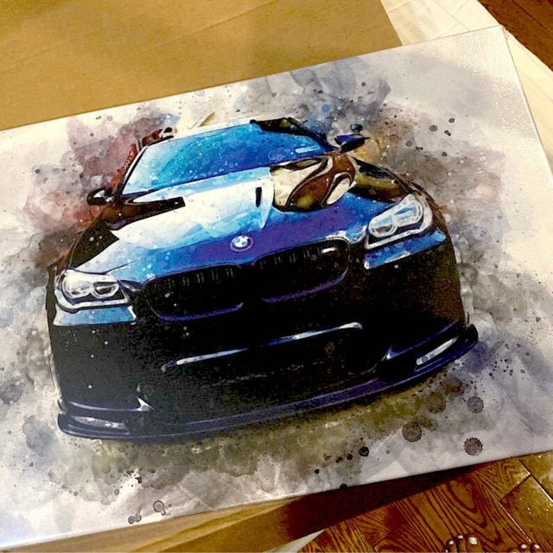 Custom portrait of your car, watercolor car painting from photo, personalized gift for car enthusiast, unique photo for car lovers 